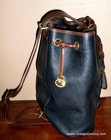 Vintage Dooney Drawstring Sling Bag