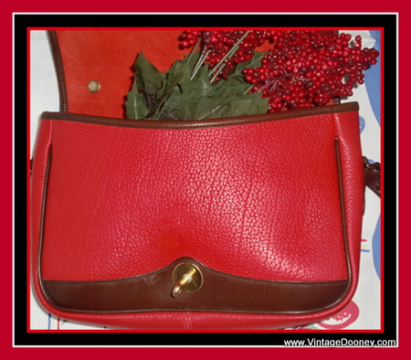 Dooney Bourke Red Vintage Satchel Handbag “All Weather Leather”Made In USA