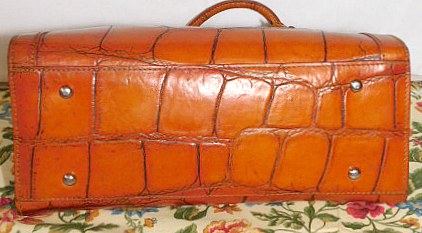 Vintage Dooney Leather Croc Satchel