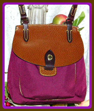 Dooney and Bourke Leather & Nylon  Crossbody/Shoulder Bag  Saddle Bag