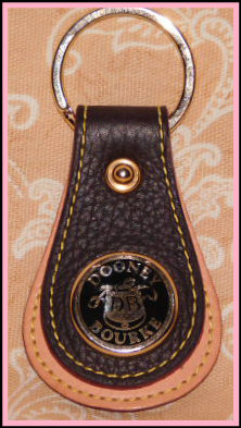 Dooney and Bourke All Weather Leather  Vintage Medallion Key Fob   