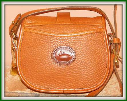 Rich Burnt Apricot Marble Tack Bag Dooney Bourke AWL