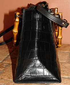 Vintage Dooney Leather Croc Satchel