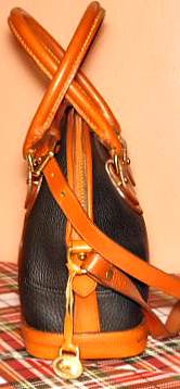Black Licorice Twist Norfolk Vintage Dooney Satchel & Shoulder Bag
