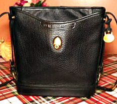DB-VO7Black Vintage Dooney Large Spectator Bag Vintage Dooney and Bourke All-Weather Leather AWL Vintage Satchel