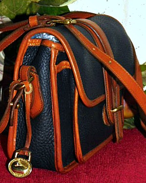 Vintage Dooney Equestrian Pocket Shoulder Bag