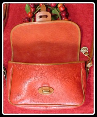 Red Equestrian Bag Vintage Dooney AWL