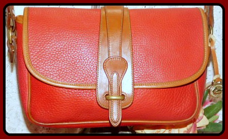 Red Equestrian Bag Vintage Dooney AWL