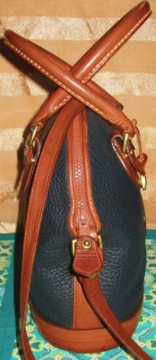 Blue Norfolk Vintage Dooney Satchel Shoulder Bag