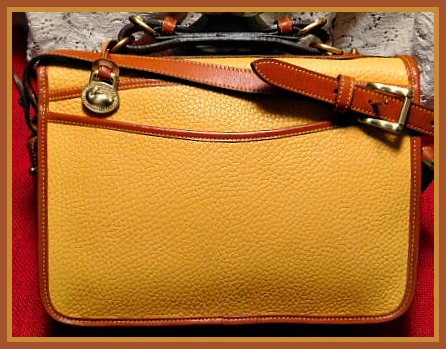 Vintage Dooney and Bourke  All-Weather Leather®  Carrier Shoulder Bag 