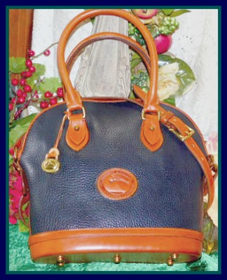 Navy Blue Vintage Dooney Norfolk Bag