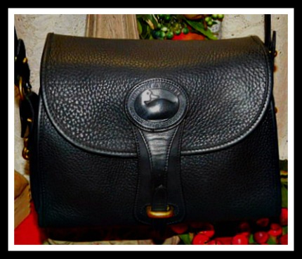 Dooney & Bourke P94 Vintage Surrey AWL Black Shoulder Bag