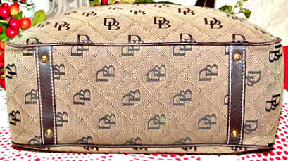 Dooney & Bourke Signature Anniversary Collection  DB Anniversary Print  Linen & Leather Top Handles Satchel