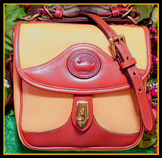 Vintage Dooney and Bourke All-Weather Leather®  Carrier Shoulder Bag  Square Carrier