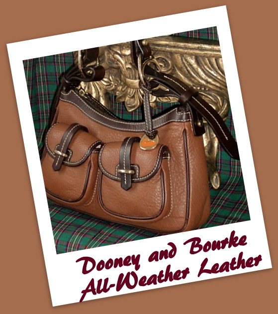 Dooney and Bourke  All-Weather Leather  Double Pocket Hobo  Milk Chocolate Brown