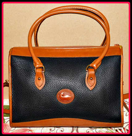 Vintage Dooney and Bourke All-Weather Leather AWL Shoulder Satchel Zipper-Top Case Vintage Dooney and Bourke All-Weather Leather AWL Shoulder Satchel Zipper-Top Case