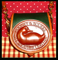  Ivy Green Pristine Big Duck Vintage Dooney Bag!