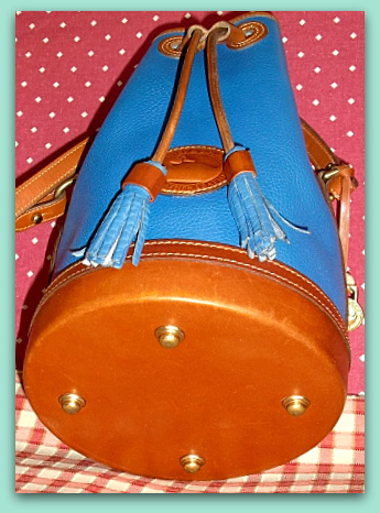 French Blue Dooney Bourke Vintage Drawstring Bag