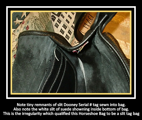 Black Vintage Dooney Horseshoe Bag