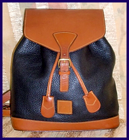 Authentic Classic Vintage Dooney And Bourke Handbag Black Leather Brown  Great