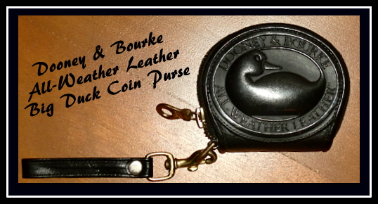 Licorice Black Big Duck Zip-a-Long Dooney Coin Purse