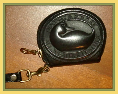 Licorice Black Big Duck Zip-a-Long Dooney Coin Purse