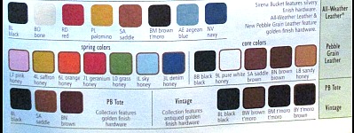 Dooney And Bourke Color Chart