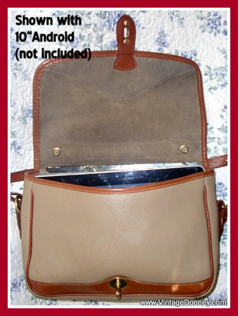 Dooney & Bourke AWL Taupe Carrier Shoulder Bag | Vintage Dooney Purse