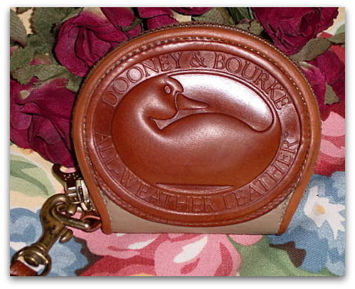 SOLD! Decadent Dooney Duck Coin Purse in Taupe