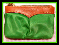 Shimmering Emerald Green Small Coin Purse Keychain NEW!