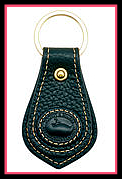 Licorice Black All-Weather Leather  Duck Key Fob NEW!
