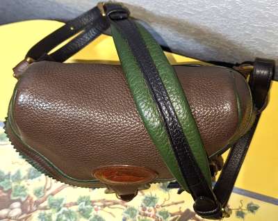 Vintage Dooney & Bourke  All-Weather Leather  #H302 Teton Drawstring Saddle Bag Purse  From the Much Loved and Rare  Teton Collection