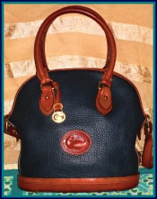 Regal Stormy Blue Norfolk Vintage Dooney Satchel Shoulder Bag