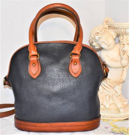 AWL dooney & BOURKE Domed Satchel Navy blue Large Vintage