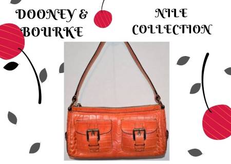 Dooney and Bourke  Croco Double Buckle Handbag