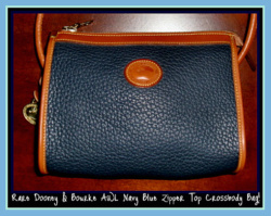 New Navy Blue Mini Zip-Top AWL Dooney & Bourke Bag
