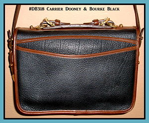 SOLD! Navy Blue & Dark Chocolate Large Dooney Carrier Bag
