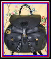 SOLD!!! Beautiful Large Black Dooney Backpack All Weather Leather