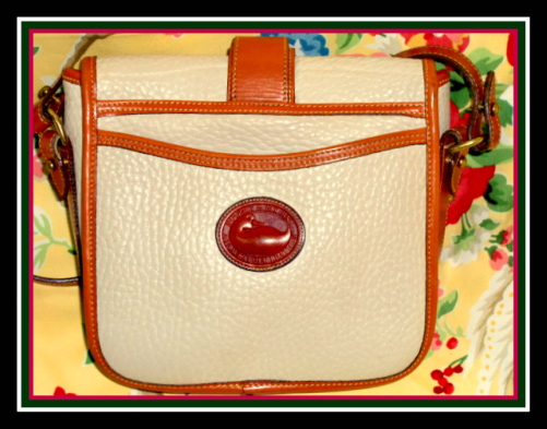 Vintage Dooney and Bourke All-Weather Leather Big Duck Bone & Tan