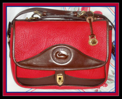 Like New Red Dooney & Bourke All Weather Leather Shoulder Bag