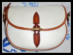 Elegant White Loden Vintage Dooney Bourke Bag