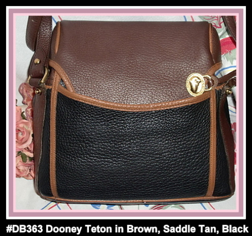 Chic Tri-Color Teton Drawstring Saddle Bag Dooney & Bourke AWL