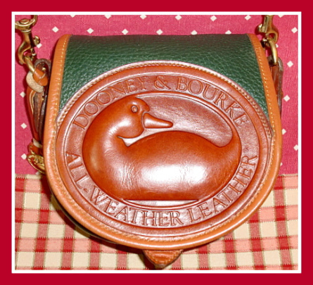 SOLD Fabulous Ivy Green Pristine Big Duck Vintage Dooney Bag!
