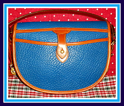 Like New French Blue Cavalry Trooper Bag Vintage Dooney Bourke AWL