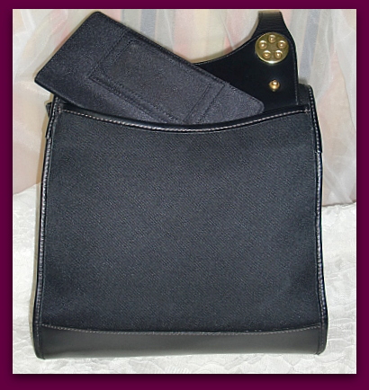 SOLD!!! Classic Black Denim & Leather Dooney Bourke Shoulder Bag