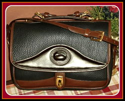 Exclusive Black Vintage Dooney Carrier Bag with Chocolate Eclair Icing
