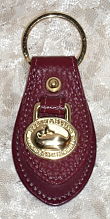 Razzel Dazzel Rouge AWL Brass Duck Key Ring Vintage Dooney