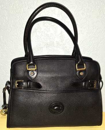 Enticing Licorice Whip Black Dooney Buckle Satchel