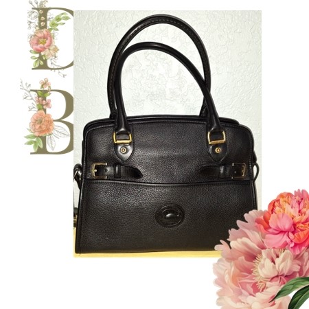 Enticing Licorice Whip Black Dooney Buckle Satchel