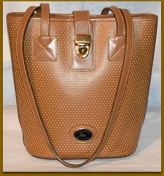 Toasted Crispy Almond Cabrio Leather Dooney Bucket Bag